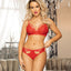Sunspice Floral Lace Bra & Cutout Panty Lingerie Set has a floral pattern, strappy details & cutouts at the front of the panties to draw the eye to your intimate assets. (2)