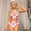 Sunspice - Gartered Cutout Nurse Costume Teddy - 81541 -with red piping, a V-neck to show off your bust & attached suspenders and nurse's hat. (4)