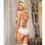 Sunspice - Gartered Cutout Nurse Costume Teddy - 81541 -with red piping, a V-neck to show off your bust & attached suspenders and nurse's hat. (5)