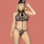 This sexy adult costume comes w/ a cutout fishnet mesh teddy, necktie & elasticated police cap to ensure your uniform is up to code. (4)