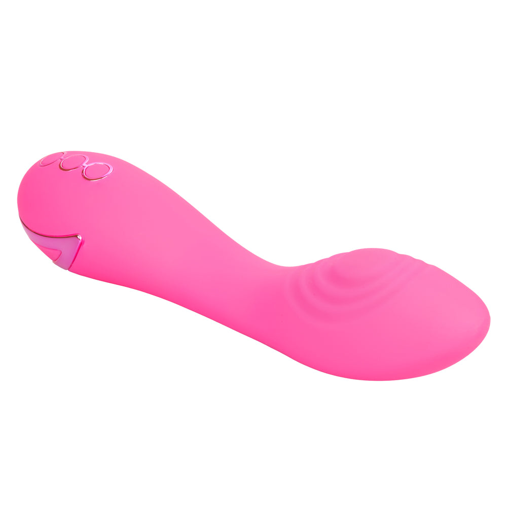California Dreaming - Surf City Centerfold - vibrator has 3 thumping pulsation intensities & 10 vibration modes in its bulbous, ridged G-spot head, plus a Power Boost for ultimate G-spot pleasure. Pink 5