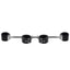 Strict - Swivelling Spreader Bar With Cuffs -lightweight extending metal spreader bar has reinforced wrist cuffs + rotating ankle cuffs. (6)