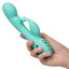 California Dreaming - Tahoe Temptation - rabbit vibrator with a rounded clitoral teaser. 10 vibration modes and 3 shaft vibration settings. Green 2