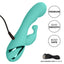 California Dreaming - Tahoe Temptation - rabbit vibrator with a rounded clitoral teaser. 10 vibration modes and 3 shaft vibration settings. Green 9