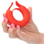 Taurus Rechargeable Vibrating Silicone Enhancer Cock Ring has 12 vibration modes & flickering dual teasers to stimulate a partner's clitoris, perineum or testicles. On-hand.