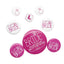 Team Bride Badges 8-Piece Set - multi-sized badges attach via safety pins & are the perfect way to unite your bridal team.