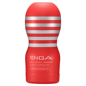 Tenga Original Vacuum Cup Masturbator has a textured interior for more stimulation while stroking & an innovative vacuum valve design for intense suction. Package.