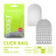 Tenga Pocket-Sized Masturbator - Click Ball Texture stretches to fit any penis & has a mid-strength sphere texture. Reseal in the original pouch for hygienic disposal. (2)