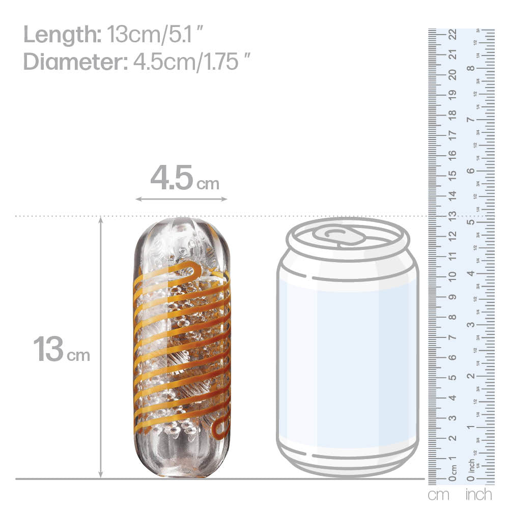 Tenga Spinner - Beads - innovative masturbator is a gel sleeve w/ a spherical texture & an internal coil that twists the sleeve around you as you stroke for awesome stimulation. Size chart.