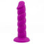 This sex toy is sure to fulfil your fantasies of being filled w/ a realistic phallic head & helix-style unicorn horn texture. Purple.