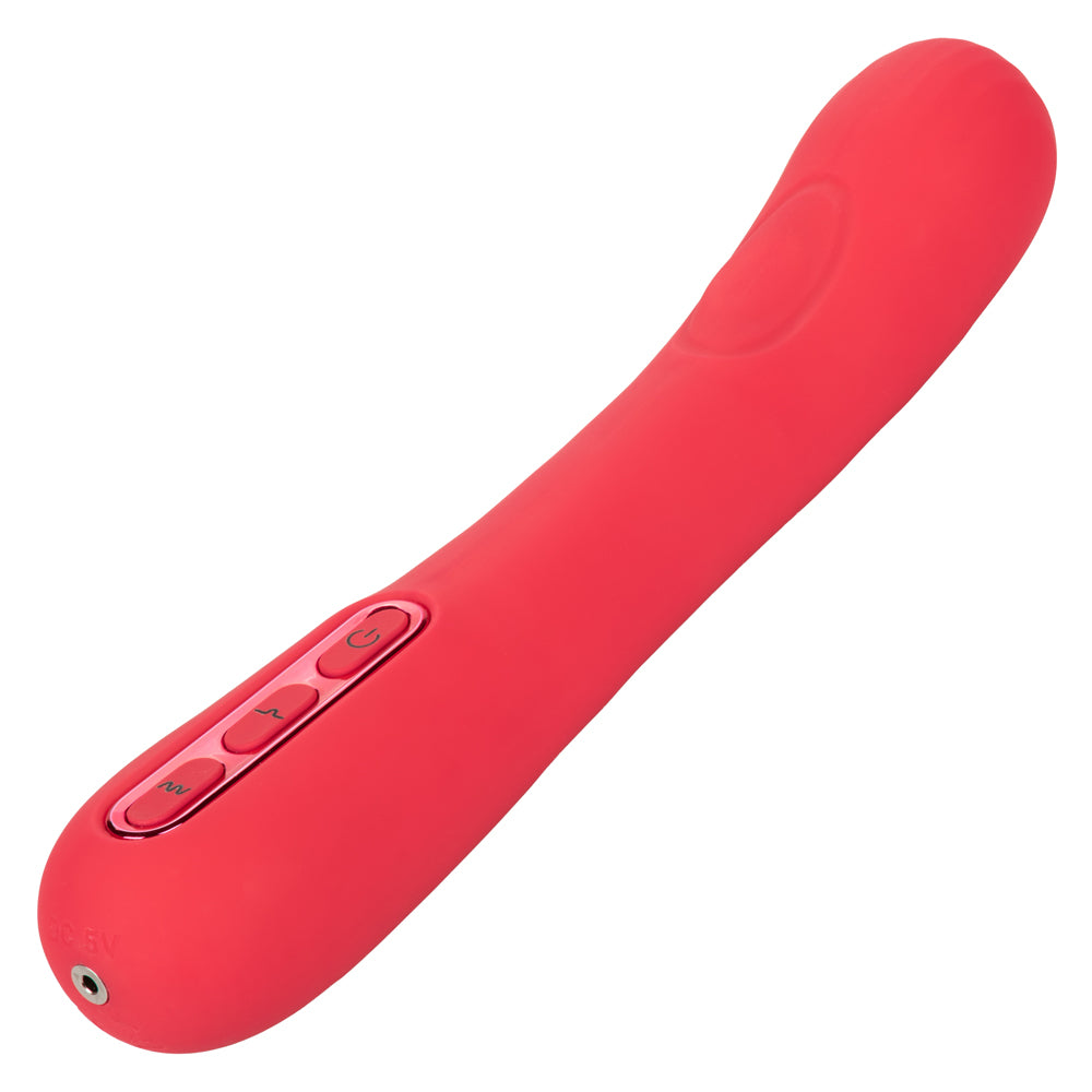 Throb Thumper G-Spot Vibrator - curved G-spot vibrator with pulsating, thumping massager pads. USB-rechargeable, waterproof, and travel-lockable for your convenience. Pink (2)