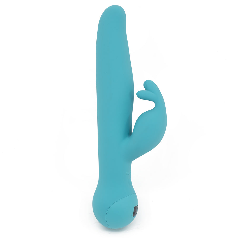 Touch By Swan Trio Responsive Touch Control Rotating Rabbit Vibrator has a vibrating clitoral arm & rotating shaft you can control the speeds of by swiping an innovative touch-responsive panel.