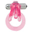 Triple Clit Flicker - stretchy jelly cockring keeps his erection harder for longer while 3 clitoral stimulators please her with a removal bullet vibrator. Pink 2