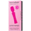 FemmeFunn - Ultra Wand - ergonomic wand has a comfy handle & flexible head that contains 10 vibration modes. rechargeable, textured body. Pink, box