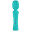 FemmeFunn - Ultra Wand - ergonomic wand has a comfy handle & flexible head that contains 10 vibration modes. rechargeable, textured body. Turquoise Blue
