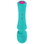 FemmeFunn - Ultra Wand - ergonomic wand has a comfy handle & flexible head that contains 10 vibration modes. rechargeable, textured body. Turquoise Blue (5)