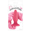Unicorn Tails Butt Plug - tapered plug with wide stopper and long flowing tail. Pastel Pink plug and tail. Box