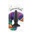 Unicorn Tails Butt Plug - tapered plug with wide stopper and long flowing tail. Rainbow tail, black plug. Box