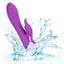 California Dreaming Valley Vamp G-Spot Rabbit Vibrator - w/ clitoral stimulator that swings side to side in 10 rhythms + 3 vibration modes in its bulbous G-spot shaft. Purple, waterproof