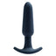 Vedo Bump Rechargeable Vibrating Anal Plug has a round tip + long thin shaft for comfortable insertion & a recessed section on acurved base so you can rock on it. Black.