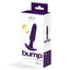 Vedo Bump Rechargeable Vibrating Anal Plug has a round tip + long thin shaft for comfortable insertion & a recessed section on acurved base so you can rock on it. Purple-package.