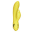 California Dreaming Venice Vixen Rabbit Vibrator - hollow clitoral teaser has 10 vibration functions while the bulbous G-spot targeting tip has 3 functions. Yellow