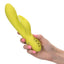 California Dreaming Venice Vixen Rabbit Vibrator - hollow clitoral teaser has 10 vibration functions while the bulbous G-spot targeting tip has 3 functions. Yellow 2