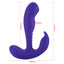 Vibrating Prostate Stimulator - Rolling Ball - 10 vibration functions & 5 rolling programs, t-bar base, rechargeable, silicone, waterproof. Purple, size details