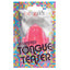 Vibrating Textured Tongue Teaser Ring slips over the tip of your tongue w/ a stretchy ring & has 1 vibration speed + a ribbed texture to enhance sensations. Pink-package.