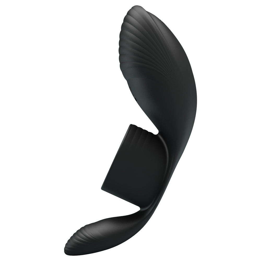 Pretty Love - Vibration Penis Sleeve - 7 mode vibrating cockring keeps him harder for longer & has 2 stimulating heads for her clitoris & perineum to enjoy.