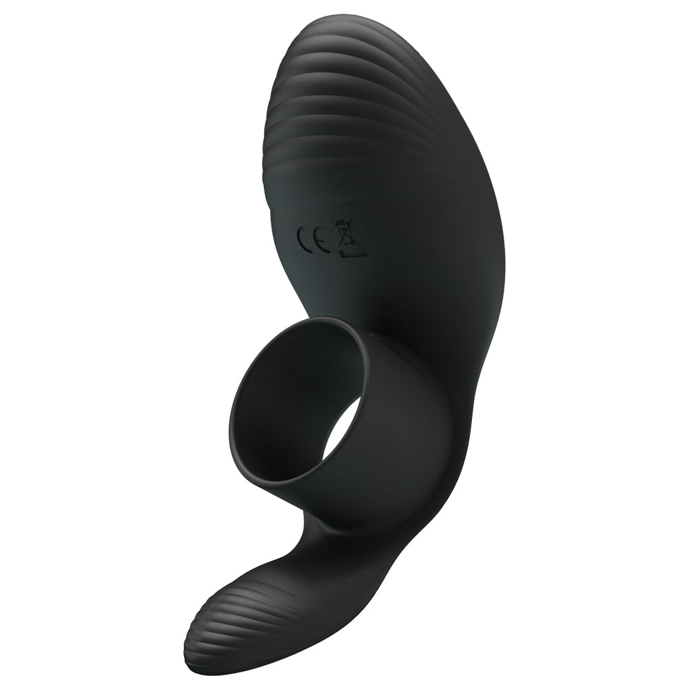 Pretty Love - Vibration Penis Sleeve - 7 mode vibrating cockring keeps him harder for longer & has 2 stimulating heads for her clitoris & perineum to enjoy. (3)