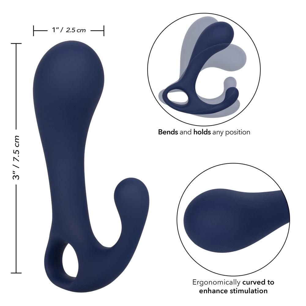 Viceroy direct probe has a straight, bendable shaft that holds its shape to fit your body perfectly & a round, bulbous P-spot head + perineal arm. Details