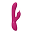 Vive Aimi G-Spot Pulse Wave Swinging Rabbit Vibrator pulses & thumps against your G-spot while the textured clitoral arm vibrates & swings against your clitoris in 10 modes each. Pink-GIF.