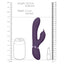 Vive Aimi G-Spot Pulse Wave Swinging Rabbit Vibrator pulses & thumps against your G-spot while the textured clitoral arm vibrates & swings against your clitoris in 10 modes each. Purple-dimension.