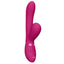This rabbit vibrator has 3 independent 10-mode motors for internal vibration, G-spot thumping & contactless Air Pressure Wave clitoral stimulation. Pink.