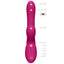 This rabbit vibrator has 3 independent 10-mode motors for internal vibration, G-spot thumping & contactless Air Pressure Wave clitoral stimulation. Pink. Features.