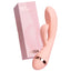 Vush Muse - Rabbit Vibrator - dual-motor vibrator has 5 intensities of 8 vibration + come-hither stroking motions in the rigid curved G-spot shaft & a flexible clitoral arm. Package. (2)
