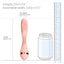 Vush Muse - Rabbit Vibrator - dual-motor vibrator has 5 intensities of 8 vibration + come-hither stroking motions in the rigid curved G-spot shaft & a flexible clitoral arm. Dimension.