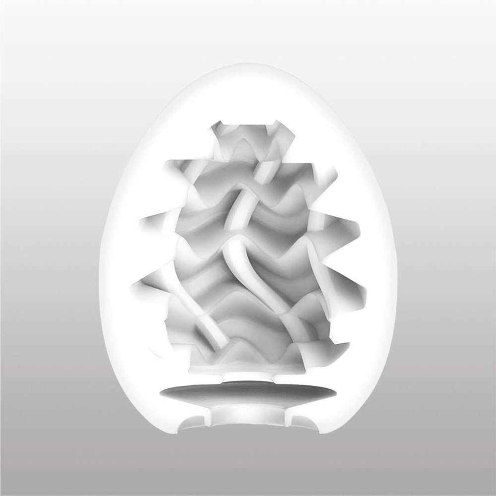 Tenga Egg - Cool Edition - disposable masturbator features the Wavy II texture & includes cooling lubricant for refreshingly stimulating stroking. (2)