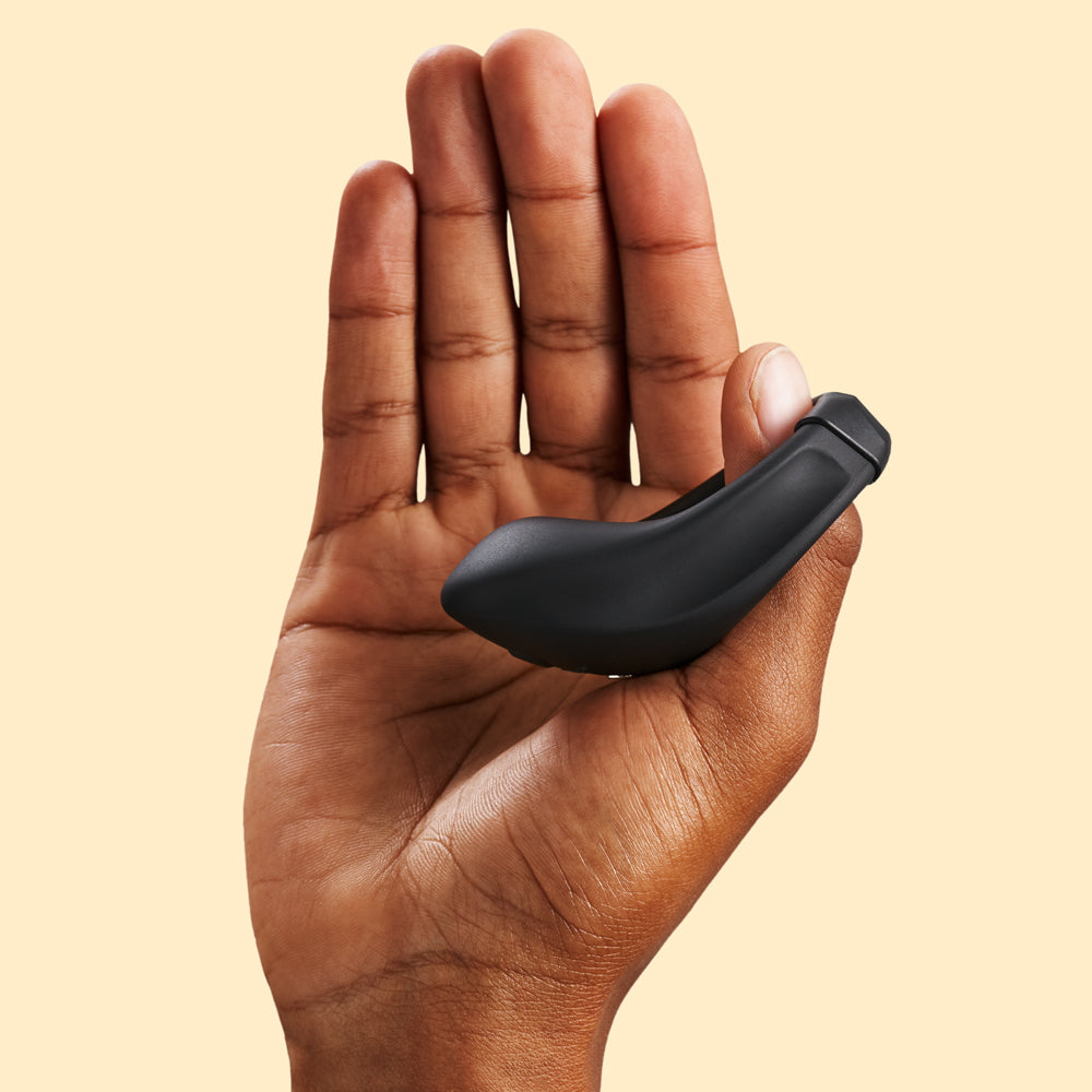 We-Vibe - Bond -app-compatible vibrating cockring has 10+ vibration modes for reversible clitoral/testicular stimulation & has a Custom Link for a perfect fit. Black. On-hand.