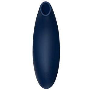 A front view of the midnight blue We-Vibe melt showing the opening for the clitoral suction chamber.