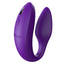 We-Vibe Sync 2 App-Compatible Couples Vibrator With Remote stimulates the wearer's clitoris + G-spot while the flat underside leaves room for a penetrating partner. Purple. (3)