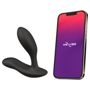 We-Vibe Vector+ App-Compatible Prostate & Perineum Massager stimulates the P-spot & perineum w/ 10+ vibration modes for dual stimulation. App-compatible & remote-controllable for more ways to play. App-compatible.
