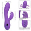 California Dreaming - West Coast Wave Rider - rotating rabbit vibrator has a ribbed shaft & curved, textured G-spot head + a triple-layered flickering clitoral teaser for dual pleasure. Purple 9