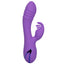 California Dreaming - West Coast Wave Rider - rotating rabbit vibrator has a ribbed shaft & curved, textured G-spot head + a triple-layered flickering clitoral teaser for dual pleasure. Purple