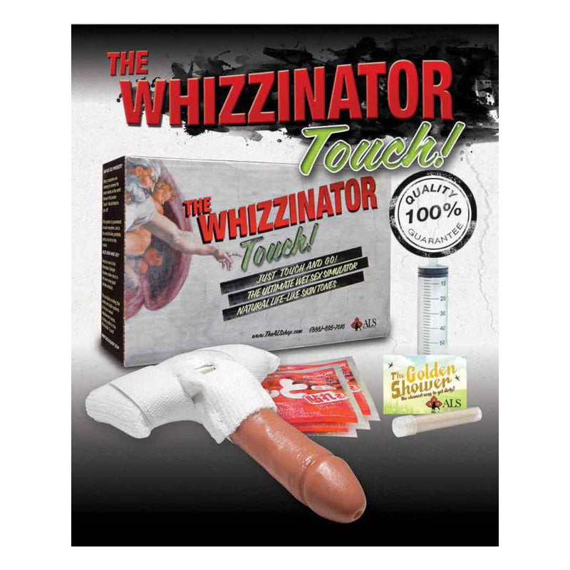 The Whizzinator Touch has a realistic prosthetic penis & is a discreet synthetic urination device for authentic-feeling golden showers & watersports. Tan colour
