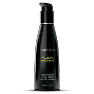 Wicked Aqua Sensitive Water-Based Hypoallergenic Lubricant for Sensitive Skin with Vegan & Cruelty-Free Formula 120ml