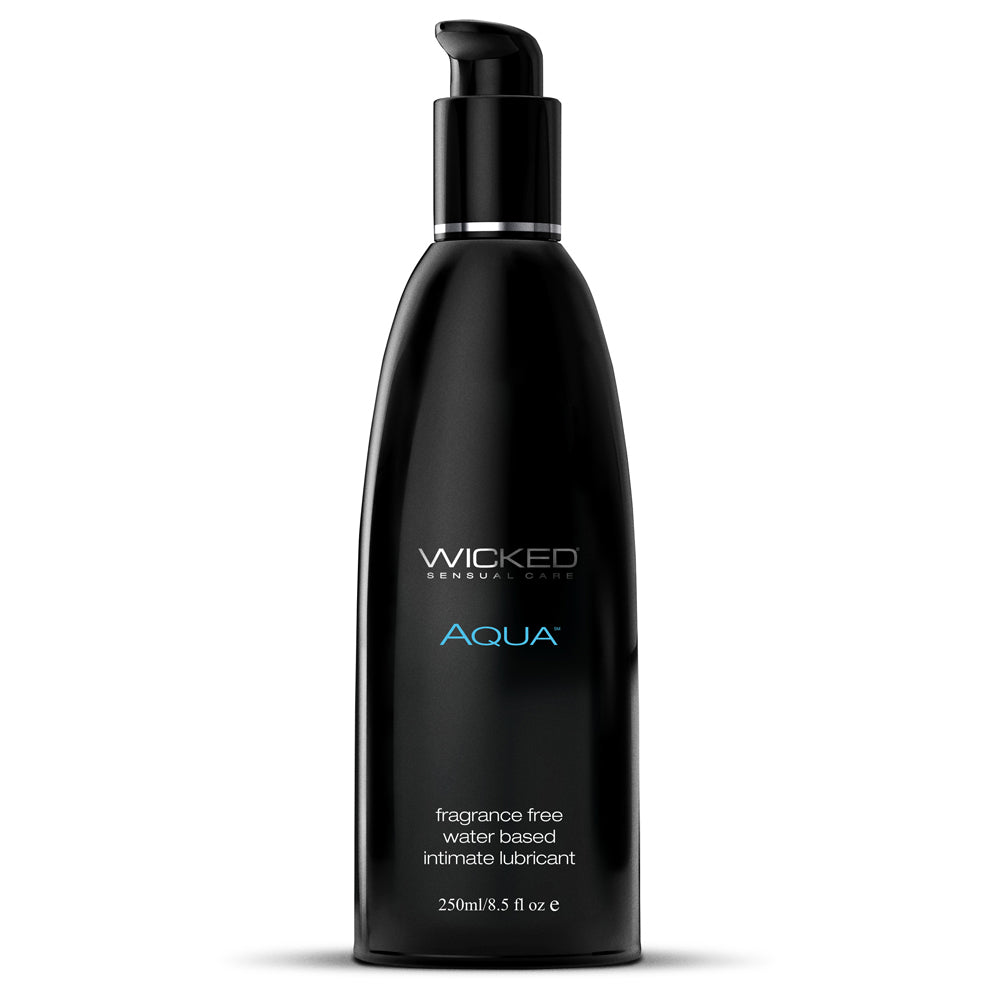 Wicked Aqua Fragrance-Free Water-Based Lubricant - fragrance-free for sensitive skin and enriched with aloe & vitamin E for nourishingly smooth lubrication. 250ml