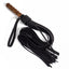  Zorba Leather Flogger With Beaded Wooden Handle is made from stiff calf leather & has a polished wooden handle w/ a beaded texture for great grip. (2)