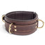  Zorba Lockable Brown Oiled Pull-Up Leather Collar is made from high-quality leather & also features a lockable buckle for more intense bondage play.